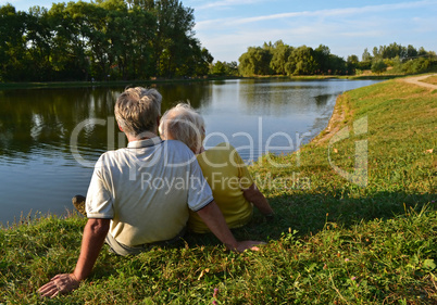 Retired couple relaxing