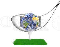 golf ball and the world    in the abstract  situation