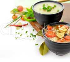 healthy soup bowls