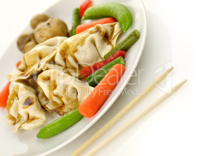 dumplings with vegetables