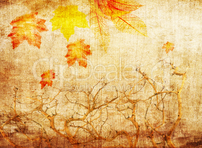 grunge abstract fall background