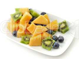 Closeup of Fruits with yogurt