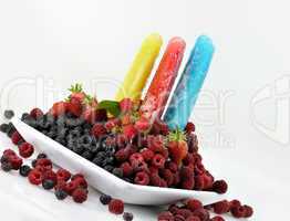 ice cream and berries