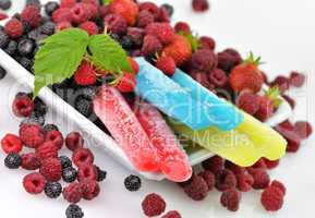 ice cream and berries