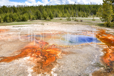 Colorful geyser