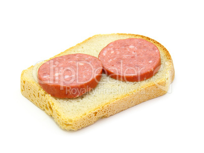 Healthy sandwich with sausage