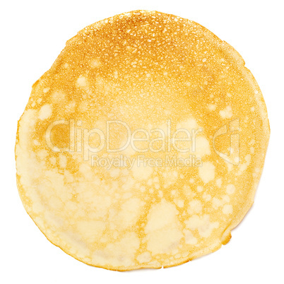Pancake isolated on white background.