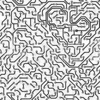 Seamless pattern. Computer circuit board.