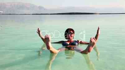 Woman on the Dead Sea