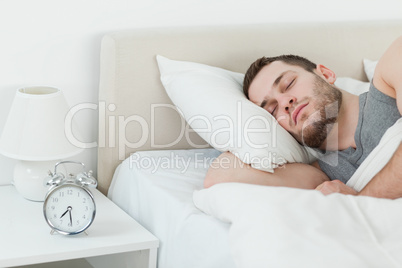 Attractive man sleeping