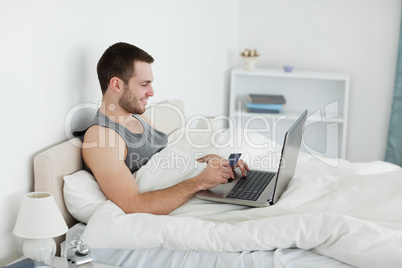 Man purchasing online