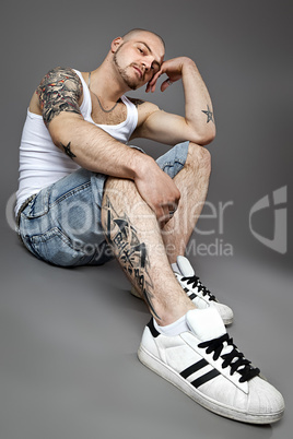 man with tattoos