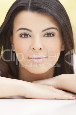 Beautiful Face of Hispanic Woman or Girl