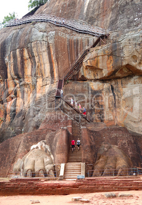 The Sigiriya (Lion's rock) is an ancient rock fortress and palac