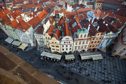 View from The Old Town Square of Prague City