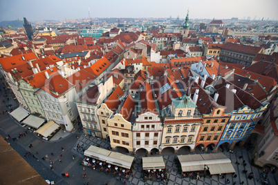 View from The Old Town Square of Prague City