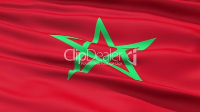 Waving Flag Of Morocco