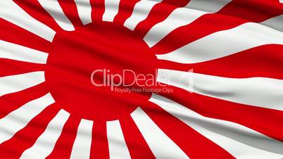 Realistic 3D detailed slow motion japan flag in the wind