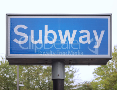 Subway sign