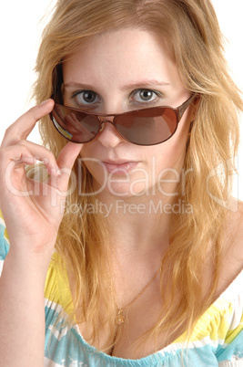 Girl with sunglasses.