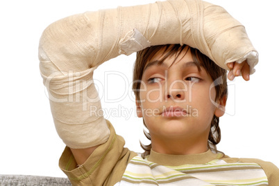 Boy with broken arm