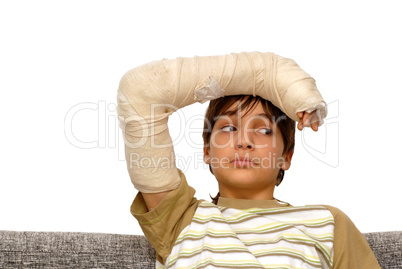 Boy with broken arm