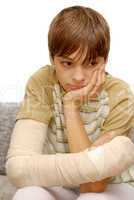 Boy with broken arm