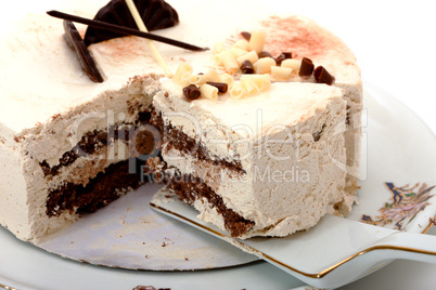 cake on white background