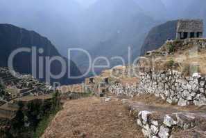 Inca ruins Machu Picchu in Peru