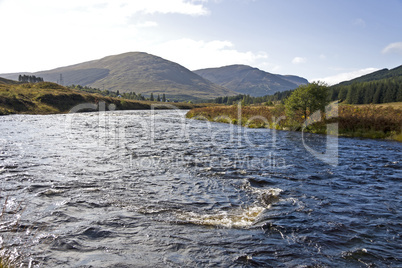 blue river in the heart of scotland