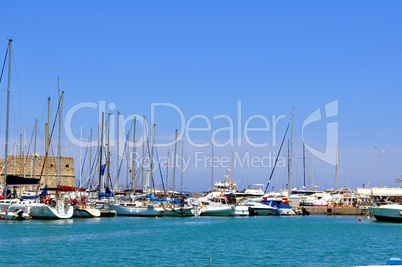 Marina: Port of Heraklion, Crete, Greece.