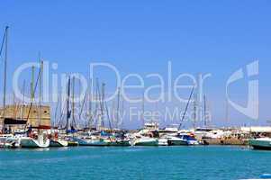 Marina: Port of Heraklion, Crete, Greece.