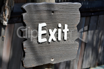 Exit sign.