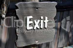 Exit sign.