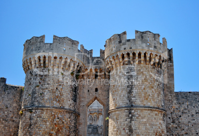 Medieval fortress of Rhodes.