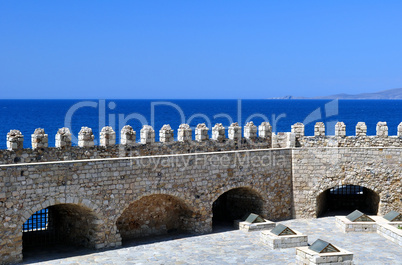 Fortification: Venetian castle (Koules), in Crete, Greece.