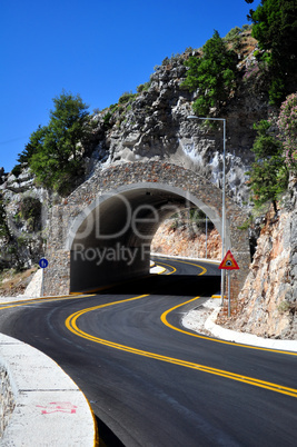 Mountain tunnel.