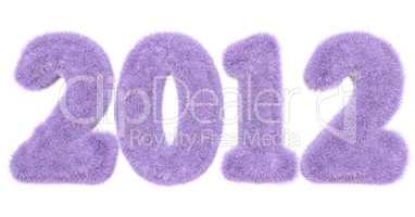 2012 written with purple hair
