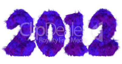 hairy lettering 2012 in deep purple
