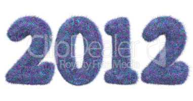 hairy lettering 2012 in multicolor