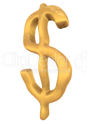 schmelzender goldener Dollar