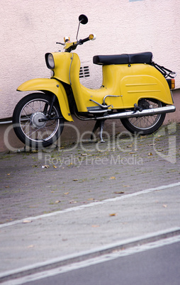 yellow scooter