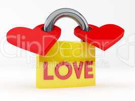 Lovers padlock