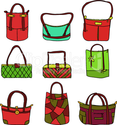 vector collection of woman's accessories