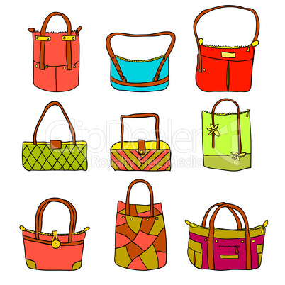 vector collection of woman's accessories