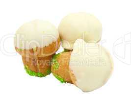 Shortbread mushroom-shaped with condensed milk