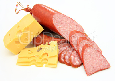 Fresh sausage with cheese