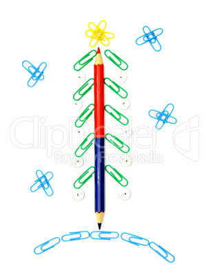 Paper clip Christmas tree