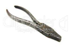 Flat-nose pliers  on a white background