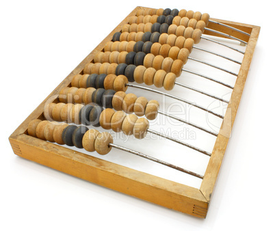 old wooden abacus close up